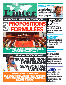 Couverture du Journal L'INTER N° 7056 du 15/01/2022
