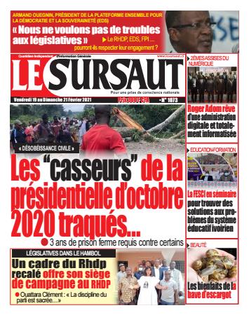 Couverture du Journal LE SURSAUT N° 1074 du 19/02/2021