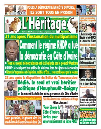 Couverture du Journal L'HÉRITAGE N° 382 du 19/02/2021