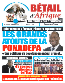 Couverture du Journal BÉTAIL D'AFRIQUE N° 13 du 09/02/2022