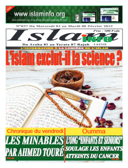 Couverture du Journal ISLAM INFO N° 837 du 05/02/2022