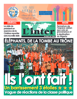 Couverture du Journal L'INTER N° 7679 du 13/02/2024