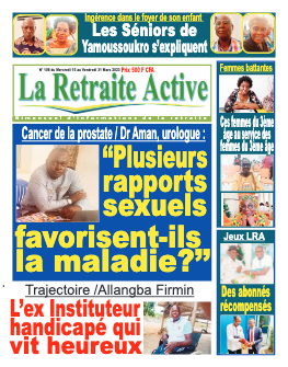 Couverture du Journal LA RETRAITE ACTIVE N° 108 du 18/03/2023