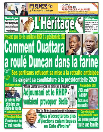 Couverture du Journal L'HÉRITAGE N° 203 du 25/05/2020