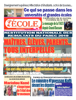 Couverture du Journal L'Ecole N° 79 du 09/05/2022