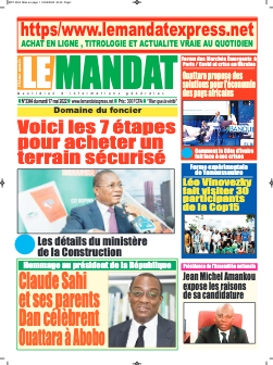 Couverture du Journal LE MANDAT N° 3345 du 17/05/2022