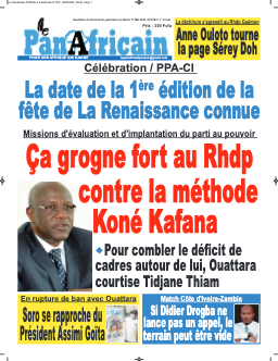 Couverture du Journal Le Panafricain N° 65 du 17/05/2022