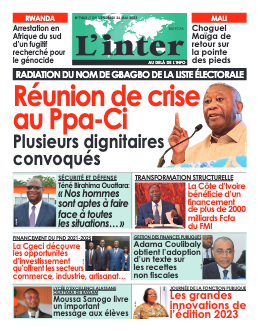 Couverture du Journal L'INTER N° 7463 du 26/05/2023