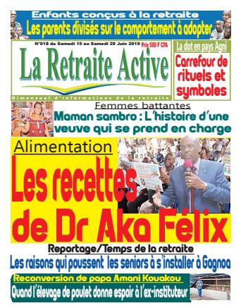Couverture du Journal LA RETRAITE ACTIVE N° 18 du 15/06/2019