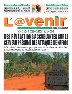 Couverture du Journal L'AVENIR N° 60 du 14/06/2021