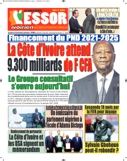 Couverture du Journal L'ESSOR IVOIRIEN N° 890 du 15/06/2022