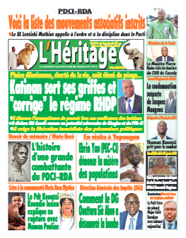 Couverture du Journal L'HÉRITAGE N° 606 du 24/06/2022