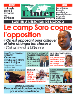 Couverture du Journal L'INTER N° 7179 du 14/06/2022