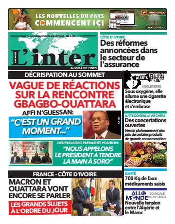 Couverture du Journal L'INTER N° 6911 du 24/07/2021