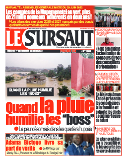 Couverture du Journal LE SURSAUT N° 1375 du 01/07/2022
