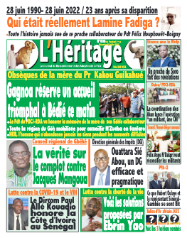 Couverture du Journal L'HÉRITAGE N° 612 du 01/07/2022