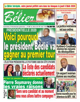 Couverture du Journal LE BÉLIER INTRÉPIDE N° 387 du 05/08/2020