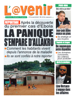 Couverture du Journal L'AVENIR N° 113 du 24/08/2021
