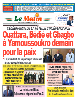 Couverture du Journal LE MATIN N° 901 du 06/08/2022