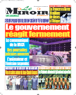 Couverture du Journal LE MIROIR D'ABIDJAN N° 233 du 01/09/2021