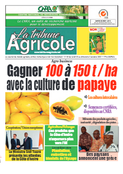 Couverture du Journal La Tribune Agricole N° 82 du 26/09/2022