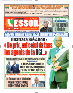 Couverture du Journal L'ESSOR IVOIRIEN N° 978 du 29/09/2022