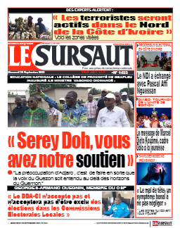 Couverture du Journal LE SURSAUT N° 1423 du 28/09/2022