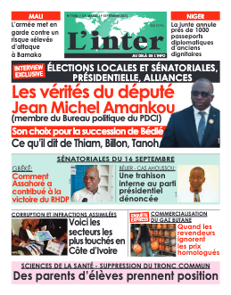 Couverture du Journal L'INTER N° 7558 du 19/09/2023