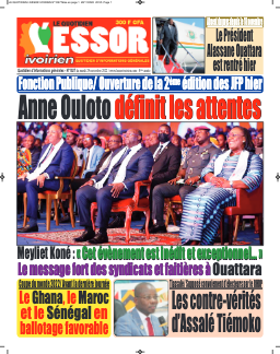 Couverture du Journal L'ESSOR IVOIRIEN N° 1027 du 29/11/2022