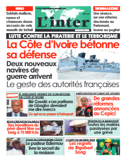 Couverture du Journal L'INTER N° 7315 du 25/11/2022