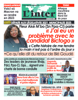 Couverture du Journal L'INTER N° 7318 du 29/11/2022