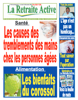 Couverture du Journal LA RETRAITE ACTIVE N° 125 du 01/12/2023